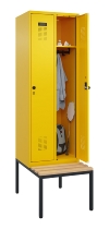 C+P Spind Evolo PLUS 0490507-30 mit Bank 3 Abt.300mm Drehriegel (HxBxT) 2120x900x815mm 0010/0010