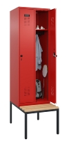 C+P Spind Evolo PLUS 0490507-30 mit Bank 3 Abt.300mm Drehriegel (HxBxT) 2120x900x815mm 0010/0010