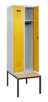 C+P Spind Evolo PLUS 0490507-32 mit Bank 3 Abt.400mm Drehriegel (HxBxT) 2120x1200x815mm 9016/3015