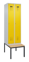 C+P Spind Evolo PLUS 0490507-32 mit Bank 3 Abt.400mm Drehriegel (HxBxT) 2120x1200x815mm 9016/3015