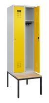 C+P Spind Evolo PLUS 0490507-32 mit Bank 3 Abt.400mm Drehriegel (HxBxT) 2120x1200x815mm 9016/3015