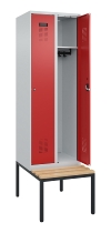 C+P Spind Evolo PLUS 0490507-32 mit Bank 3 Abt.400mm Drehriegel (HxBxT) 2120x1200x815mm 9016/3015
