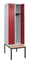 C+P Spind Evolo PLUS 0490507-32 mit Bank 3 Abt.400mm Drehriegel (HxBxT) 2120x1200x815mm 9016/3015