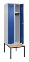 C+P Spind Evolo PLUS 0490507-32 mit Bank 3 Abt.400mm Drehriegel (HxBxT) 2120x1200x815mm 9016/3015