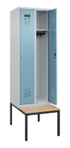 C+P Spind Evolo PLUS 0490507-32 mit Bank 3 Abt.400mm Drehriegel (HxBxT) 2120x1200x815mm 9016/3015