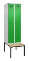 C+P Spind Evolo PLUS 0490507-32 mit Bank 3 Abt.400mm Drehriegel (HxBxT) 2120x1200x815mm 9016/3015