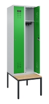 C+P Spind Evolo PLUS 0490507-32 mit Bank 3 Abt.400mm Drehriegel (HxBxT) 2120x1200x815mm 9016/3015