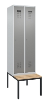 C+P Spind Evolo PLUS 0490507-32 mit Bank 3 Abt.400mm Drehriegel (HxBxT) 2120x1200x815mm 9016/3015