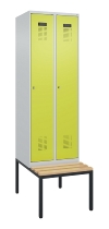 C+P Spind Evolo PLUS 0490507-32 mit Bank 3 Abt.400mm Drehriegel (HxBxT) 2120x1200x815mm 9016/3015