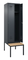 C+P Spind Evolo PLUS 0490507-32 mit Bank 3 Abt.400mm Drehriegel (HxBxT) 2120x1200x815mm 9016/3015