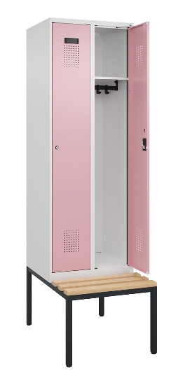 C+P Spind Evolo PLUS 0490507-32 mit Bank 3 Abt.400mm Drehriegel (HxBxT) 2120x1200x815mm 9016/3015