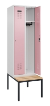 C+P Spind Evolo PLUS 0490507-32 mit Bank 3 Abt.400mm Drehriegel (HxBxT) 2120x1200x815mm 9016/3015