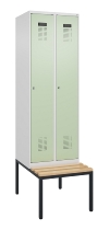 C+P Spind Evolo PLUS 0490507-32 mit Bank 3 Abt.400mm Drehriegel (HxBxT) 2120x1200x815mm 9016/3015