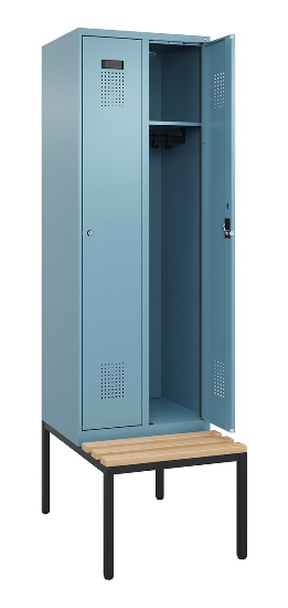 C+P Spind Evolo PLUS 0490507-30 mit Bank 3 Abt.300mm Drehriegel (HxBxT) 2120x900x815mm 0010/0010