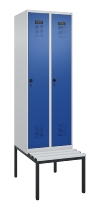 C+P Spind Evolo PLUS 0490507-12 mit Bank 1 Abt.400mm Drehriegel (HxBxT) 2120x400x815mm 7035/6011