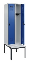 C+P Spind Evolo PLUS 0490507-12 mit Bank 1 Abt.400mm Drehriegel (HxBxT) 2120x400x815mm 7035/6011