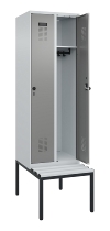 C+P Spind Evolo PLUS 0490507-12 mit Bank 1 Abt.400mm Drehriegel (HxBxT) 2120x400x815mm 7035/6011