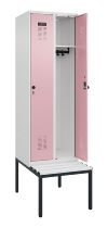 C+P Spind Evolo PLUS 0490507-12 mit Bank 1 Abt.400mm Drehriegel (HxBxT) 2120x400x815mm 7035/6011