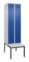 C+P Spind Evolo PLUS 0490507-12 mit Bank 1 Abt.400mm Drehriegel (HxBxT) 2120x400x815mm 7035/6011