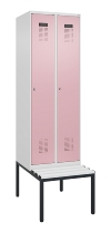 C+P Spind Evolo PLUS 0490507-12 mit Bank 1 Abt.400mm Drehriegel (HxBxT) 2120x400x815mm 7035/6011