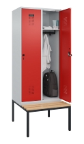 C+P Spind Evolo PLUS 0490507-32 mit Bank 3 Abt.400mm Drehriegel (HxBxT) 2120x1200x815mm 9016/3015