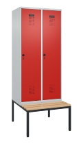 C+P Spind Evolo PLUS 0490507-32 mit Bank 3 Abt.400mm Drehriegel (HxBxT) 2120x1200x815mm 9016/3015