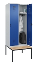 C+P Spind Evolo PLUS 0490507-32 mit Bank 3 Abt.400mm Drehriegel (HxBxT) 2120x1200x815mm 9016/3015