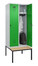 C+P Spind Evolo PLUS 0490507-32 mit Bank 3 Abt.400mm Drehriegel (HxBxT) 2120x1200x815mm 9016/3015
