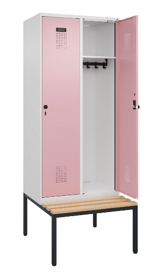 C+P Spind Evolo PLUS 0490507-32 mit Bank 3 Abt.400mm Drehriegel (HxBxT) 2120x1200x815mm 9016/3015