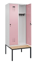 C+P Spind Evolo PLUS 0490507-32 mit Bank 3 Abt.400mm Drehriegel (HxBxT) 2120x1200x815mm 9016/3015