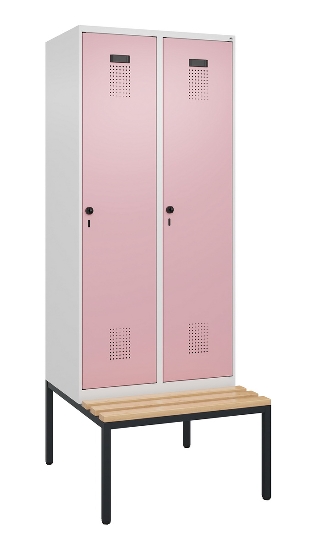C+P Spind Evolo PLUS 0490507-32 mit Bank 3 Abt.400mm Drehriegel (HxBxT) 2120x1200x815mm 9016/3015