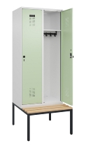 C+P Spind Evolo PLUS 0490507-32 mit Bank 3 Abt.400mm Drehriegel (HxBxT) 2120x1200x815mm 9016/3015