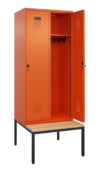 C+P Spind Evolo PLUS 0490507-30 mit Bank 3 Abt.300mm Drehriegel (HxBxT) 2120x900x815mm 0010/0010