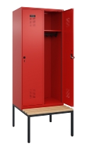 C+P Spind Evolo PLUS 0490507-30 mit Bank 3 Abt.300mm Drehriegel (HxBxT) 2120x900x815mm 0010/0010
