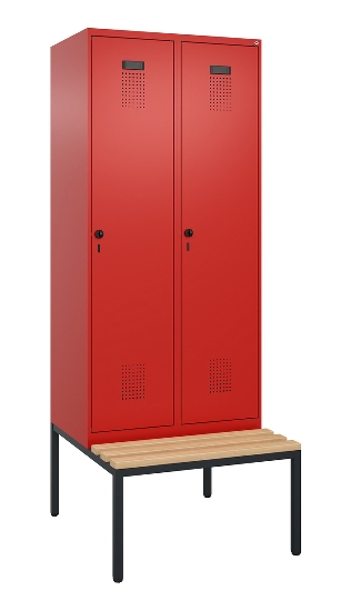 C+P Spind Evolo PLUS 0490507-30 mit Bank 3 Abt.300mm Drehriegel (HxBxT) 2120x900x815mm 0010/0010