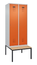 C+P Spind Evolo PLUS 0490507-32 mit Bank 3 Abt.400mm Drehriegel (HxBxT) 2120x1200x815mm 9016/3015