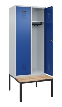 C+P Spind Evolo PLUS 0490507-32 mit Bank 3 Abt.400mm Drehriegel (HxBxT) 2120x1200x815mm 9016/3015