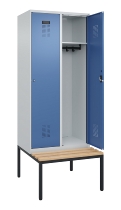 C+P Spind Evolo PLUS 0490507-32 mit Bank 3 Abt.400mm Drehriegel (HxBxT) 2120x1200x815mm 9016/3015