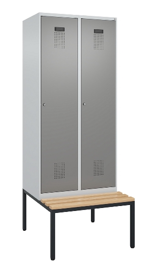 C+P Spind Evolo PLUS 0490507-32 mit Bank 3 Abt.400mm Drehriegel (HxBxT) 2120x1200x815mm 9016/3015