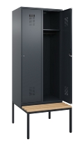 C+P Spind Evolo PLUS 0490507-32 mit Bank 3 Abt.400mm Drehriegel (HxBxT) 2120x1200x815mm 9016/3015