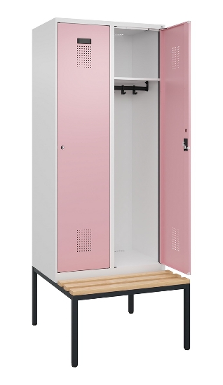 C+P Spind Evolo PLUS 0490507-32 mit Bank 3 Abt.400mm Drehriegel (HxBxT) 2120x1200x815mm 9016/3015