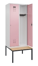 C+P Spind Evolo PLUS 0490507-32 mit Bank 3 Abt.400mm Drehriegel (HxBxT) 2120x1200x815mm 9016/3015