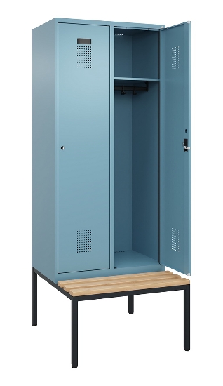 C+P Spind Evolo PLUS 0490507-30 mit Bank 3 Abt.300mm Drehriegel (HxBxT) 2120x900x815mm 0010/0010