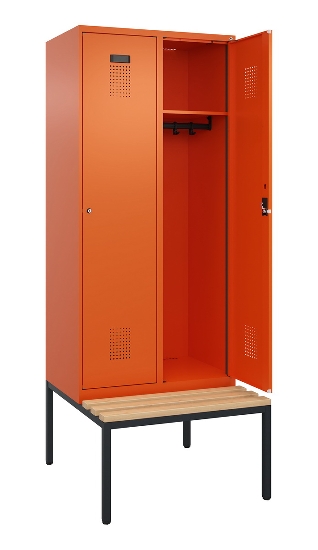 C+P Spind Evolo PLUS 0490507-30 mit Bank 3 Abt.300mm Drehriegel (HxBxT) 2120x900x815mm 0010/0010
