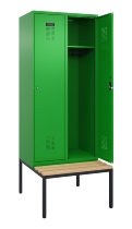 C+P Spind Evolo PLUS 0490507-30 mit Bank 3 Abt.300mm Drehriegel (HxBxT) 2120x900x815mm 0010/0010