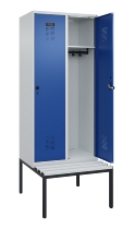C+P Spind Evolo PLUS 0490507-12 mit Bank 1 Abt.400mm Drehriegel (HxBxT) 2120x400x815mm 7035/6011