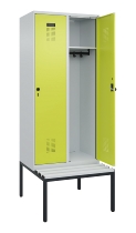 C+P Spind Evolo PLUS 0490507-12 mit Bank 1 Abt.400mm Drehriegel (HxBxT) 2120x400x815mm 7035/6011