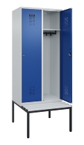 C+P Spind Evolo PLUS 0490507-12 mit Bank 1 Abt.400mm Drehriegel (HxBxT) 2120x400x815mm 7035/6011