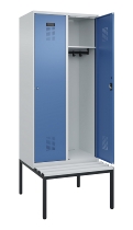 C+P Spind Evolo PLUS 0490507-12 mit Bank 1 Abt.400mm Drehriegel (HxBxT) 2120x400x815mm 7035/6011