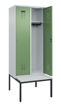 C+P Spind Evolo PLUS 0490507-12 mit Bank 1 Abt.400mm Drehriegel (HxBxT) 2120x400x815mm 7035/6011